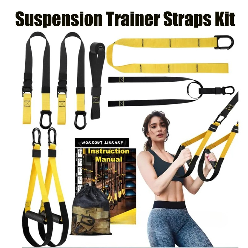 Suspension Trainer Trx - Suspension Trainer Gurtset Ganzkörper-Bodyweight-Trainingssystem für Heimgymnastik