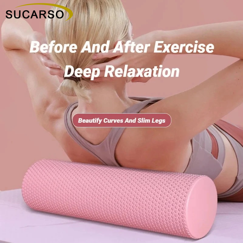 Yoga Fitness Roller - 30x10cm EVA Strukturierter Schaumstoffroller Muskelmassagegerät für