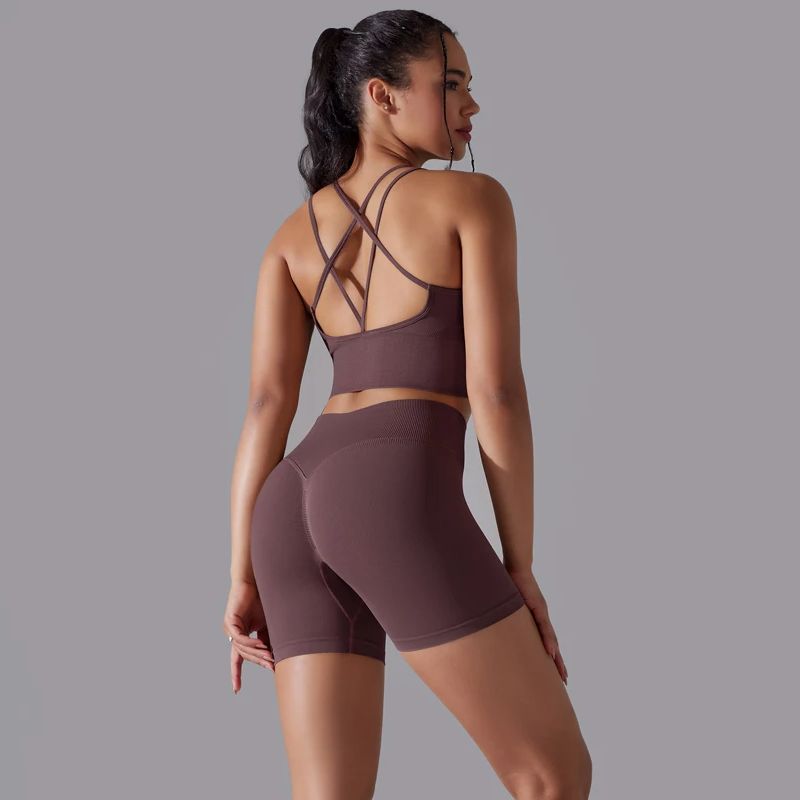 Yoga Y Fitness - Sexy Yoga-Sets für Damen, nahtloser Sportanzug,