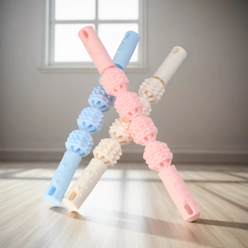 Yoga Fitness Roller - Dünner Beinmassagestab „Wolfzahn“ – Fitness-Faszienrolle zur