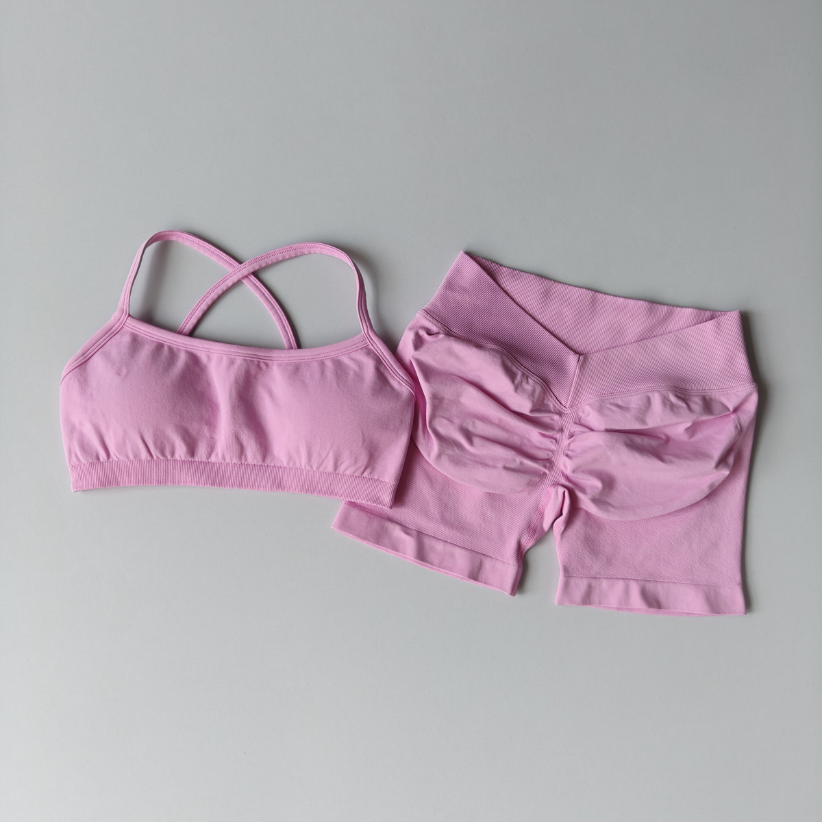 Sport-Shorts-Set 2-teilig Naht – Yoga Fitness Kit Bewertung und Preis